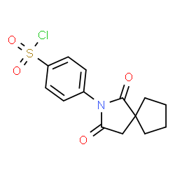 ChemSpider 2D Image | 4-(1,3-Dioxo-2-azaspiro[4.4]non-2-yl)benzenesulfonyl chloride | C14H14ClNO4S