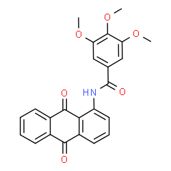 ChemSpider 2D Image | N-(9,10-Dioxo-9,10-dihydro-1-anthracenyl)-3,4,5-trimethoxybenzamide | C24H19NO6