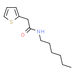 ChemSpider 2D Image | N-Hexyl-2-(2-thienyl)acetamide | C12H19NOS