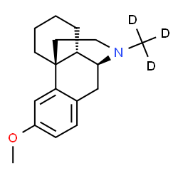 ChemSpider 2D Image | (9alpha,13alpha,14alpha)-3-Methoxy-17-(~2~H_3_)methylmorphinan | C18H22D3NO