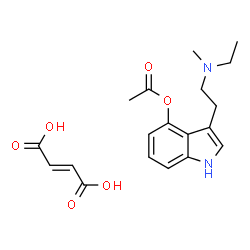 ChemSpider 2D Image | 3-{2-[Ethyl(methyl)amino]ethyl}-1H-indol-4-yl acetate (2E)-2-butenedioate (1:1) | C19H24N2O6
