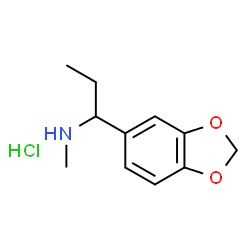 ChemSpider 2D Image | 1-(1,3-Benzodioxol-5-yl)-N-methyl-1-propanamine hydrochloride (1:1) | C11H16ClNO2