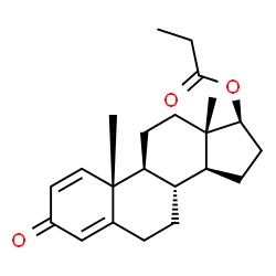 ChemSpider 2D Image | (17beta)-3-Oxoandrosta-1,4-dien-17-yl propionate | C22H30O3