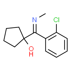 ChemSpider 2D Image | 1-[(2-Chlorophenyl)(methylimino)methyl]cyclopentanol | C13H16ClNO