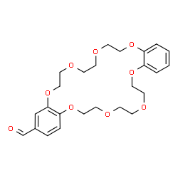 ChemSpider 2D Image | 6,7,9,10,12,13,20,21,23,24,26,27-Dodecahydrodibenzo[b,n][1,4,7,10,13,16,19,22]octaoxacyclotetracosine-2-carbaldehyde | C25H32O9