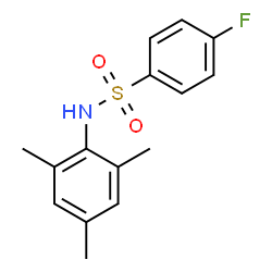 ChemSpider 2D Image | 4-Fluoro-N-mesitylbenzenesulfonamide | C15H16FNO2S