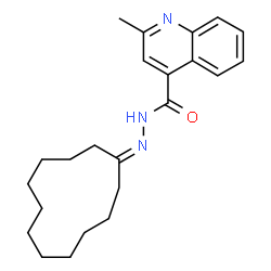 ChemSpider 2D Image | N'-Cyclododecylidene-2-methyl-4-quinolinecarbohydrazide | C23H31N3O