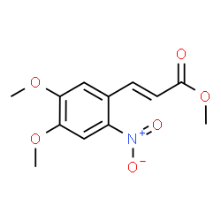 ChemSpider 2D Image | Methyl (2E)-3-(4,5-dimethoxy-2-nitrophenyl)acrylate | C12H13NO6