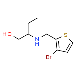 ChemSpider 2D Image | 2-{[(3-Bromo-2-thienyl)methyl]amino}-1-butanol | C9H14BrNOS