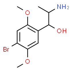 ChemSpider 2D Image | 2-Amino-1-(4-bromo-2,5-dimethoxyphenyl)-1-propanol | C11H16BrNO3