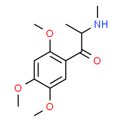 ChemSpider 2D Image | 2-(Methylamino)-1-(2,4,5-trimethoxyphenyl)-1-propanone | C13H19NO4