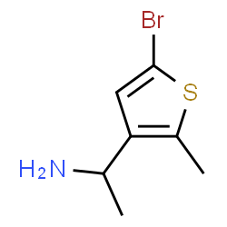 ChemSpider 2D Image | 1-(5-Bromo-2-methyl-3-thienyl)ethanamine | C7H10BrNS