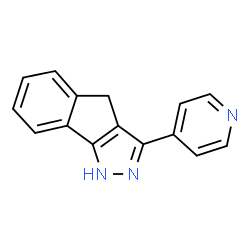ChemSpider 2D Image | 3-(4-Pyridinyl)-1,4-dihydroindeno[1,2-c]pyrazole | C15H11N3