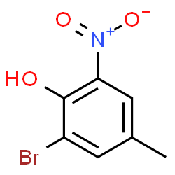 ChemSpider 2D Image | 2-Bromo-4-methyl-6-nitrophenol | C7H6BrNO3