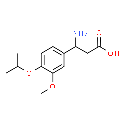 ChemSpider 2D Image | 3-Amino-3-(4-isopropoxy-3-methoxyphenyl)propanoic acid | C13H19NO4