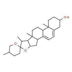 ChemSpider 2D Image | Spirosta-5,7-dien-3-ol | C27H40O3