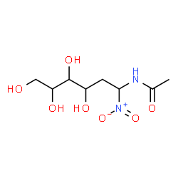 ChemSpider 2D Image | 1-Acetamido-1,2-dideoxy-1-nitrohexitol | C8H16N2O7