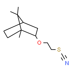 ChemSpider 2D Image | 2-[(1,7,7-Trimethylbicyclo[2.2.1]hept-2-yl)oxy]ethyl thiocyanate | C13H21NOS