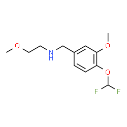 ChemSpider 2D Image | N-[4-(Difluoromethoxy)-3-methoxybenzyl]-2-methoxyethanamine | C12H17F2NO3