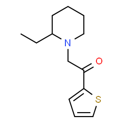 ChemSpider 2D Image | 2-(2-Ethyl-1-piperidinyl)-1-(2-thienyl)ethanone | C13H19NOS