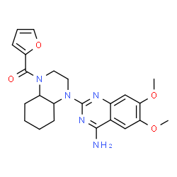 ChemSpider 2D Image | [4-(4-Amino-6,7-dimethoxy-2-quinazolinyl)octahydro-1(2H)-quinoxalinyl](2-furyl)methanone | C23H27N5O4