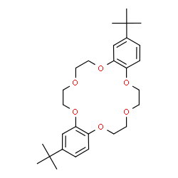 ChemSpider 2D Image | ar,ar'-Di-tert-butyldibenzo-18-crown-6 | C28H40O6