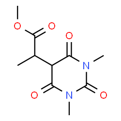 ChemSpider 2D Image | Methyl 2-(1,3-dimethyl-2,4,6-trioxohexahydro-5-pyrimidinyl)propanoate | C10H14N2O5