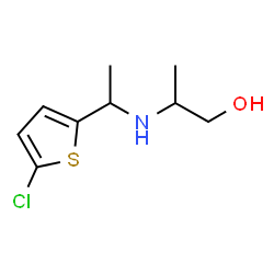 ChemSpider 2D Image | 2-{[1-(5-Chloro-2-thienyl)ethyl]amino}-1-propanol | C9H14ClNOS