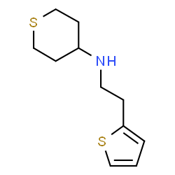 ChemSpider 2D Image | N-[2-(2-Thienyl)ethyl]tetrahydro-2H-thiopyran-4-amine | C11H17NS2