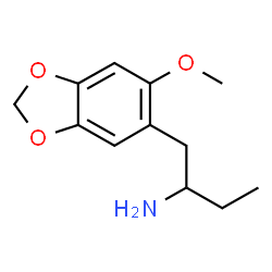 ChemSpider 2D Image | 1-(6-Methoxy-1,3-benzodioxol-5-yl)-2-butanamine | C12H17NO3