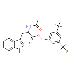 ChemSpider 2D Image | 3,5-Bis(trifluoromethyl)benzyl N-acetyltryptophanate | C22H18F6N2O3