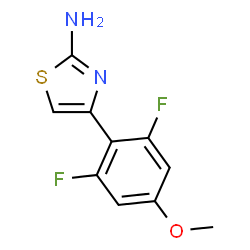 ChemSpider 2D Image | 4-(2,6-Difluoro-4-methoxyphenyl)-1,3-thiazol-2-amine | C10H8F2N2OS