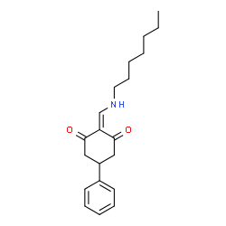 ChemSpider 2D Image | 2-[(Heptylamino)methylene]-5-phenyl-1,3-cyclohexanedione | C20H27NO2
