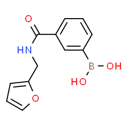 ChemSpider 2D Image | {3-[(2-Furylmethyl)carbamoyl]phenyl}boronic acid | C12H12BNO4