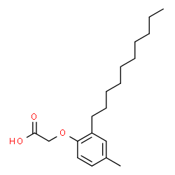 ChemSpider 2D Image | 2-decyl-4-methylphenoxyacetic acid | C19H30O3