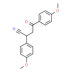 ChemSpider 2D Image | 2,4-Bis(4-methoxyphenyl)-4-oxobutanenitrile | C18H17NO3