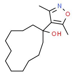 ChemSpider 2D Image | 1-(3,5-Dimethyl-1,2-oxazol-4-yl)cyclododecanol | C17H29NO2