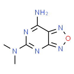 ChemSpider 2D Image | N~5~,N~5~-Dimethyl[1,2,5]oxadiazolo[3,4-d]pyrimidine-5,7-diamine | C6H8N6O