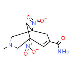 ChemSpider 2D Image | 3-Methyl-1,5-dinitro-3-azabicyclo[3.3.1]non-6-ene-7-carboxamide | C10H14N4O5
