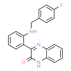 ChemSpider 2D Image | 3-{2-[(4-Fluorobenzyl)amino]phenyl}-2(1H)-quinoxalinone | C21H16FN3O