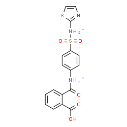 ChemSpider 2D Image | ({4-[(2-Carboxybenzoyl)ammonio]phenyl}sulfonyl)(1,3-thiazol-2-yl)ammonium | C17H15N3O5S2