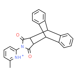 ChemSpider 2D Image | 2-(16,18-Dioxo-17-azapentacyclo[6.6.5.0~2,7~.0~9,14~.0~15,19~]nonadeca-2,4,6,9,11,13-hexaen-17-yl)-6-methylpyridinium | C24H19N2O2