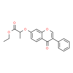 ChemSpider 2D Image | Ethyl 2-[(4-oxo-3-phenyl-4H-chromen-7-yl)oxy]propanoate | C20H18O5