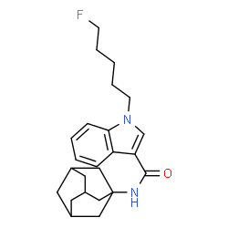 ChemSpider 2D Image | N-(Adamantan-1-yl)-1-(5-fluoropentyl)-1H-indole-3-carboxamide | C24H31FN2O