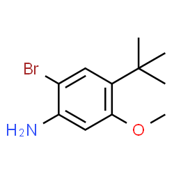 ChemSpider 2D Image | 2-bromo-4-(tert-butyl)-5-methoxyaniline | C11H16BrNO