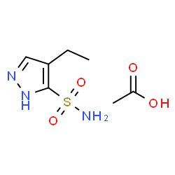 ChemSpider 2D Image | 4-Ethyl-1H-pyrazole-5-sulfonamide acetate (1:1) | C7H13N3O4S