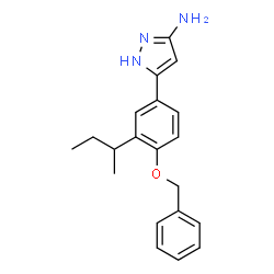 ChemSpider 2D Image | 5-[4-(Benzyloxy)-3-sec-butylphenyl]-1H-pyrazol-3-amine | C20H23N3O
