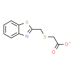 ChemSpider 2D Image | [(1,3-Benzothiazol-2-ylmethyl)sulfanyl]acetate | C10H8NO2S2