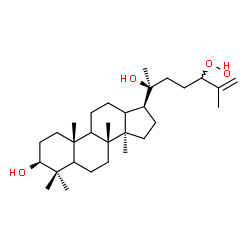 ChemSpider 2D Image | (3beta,5xi,9xi,13xi)-24-Hydroperoxydammar-25-ene-3,20-diol | C30H52O4