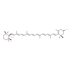 ChemSpider 2D Image | (3R,5'R,6'S)-5',6'-Dihydro-beta,beta-carotene-3,5',6'-triol | C40H58O3